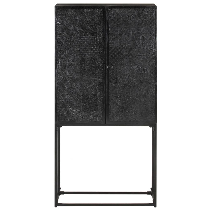 skænk 60x30x120 cm massivt akacietræ og mangotræ sort