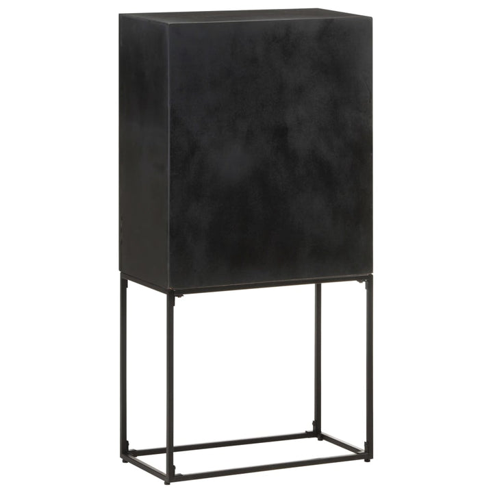 skænk 60x30x120 cm massivt akacietræ og mangotræ sort