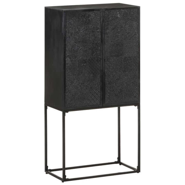 skænk 60x30x120 cm massivt akacietræ og mangotræ sort