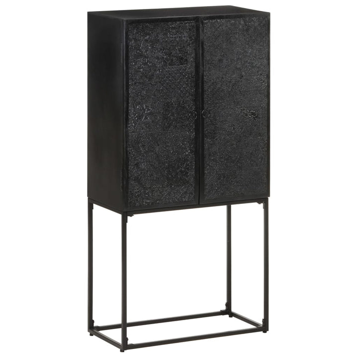 skænk 60x30x120 cm massivt akacietræ og mangotræ sort