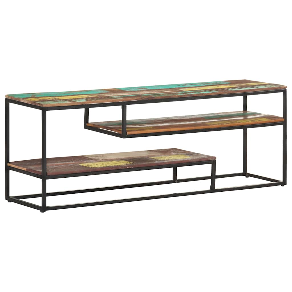 tv-skab 130x30x45 cm massivt genbrugstræ