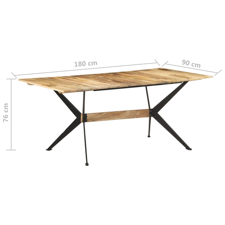spisebord 180x90x76 cm massivt mangotræ