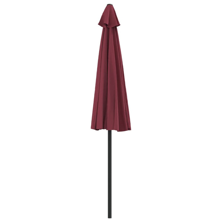 altanparasol med aluminiumsstang 270x144x222 cm halv bordeaux