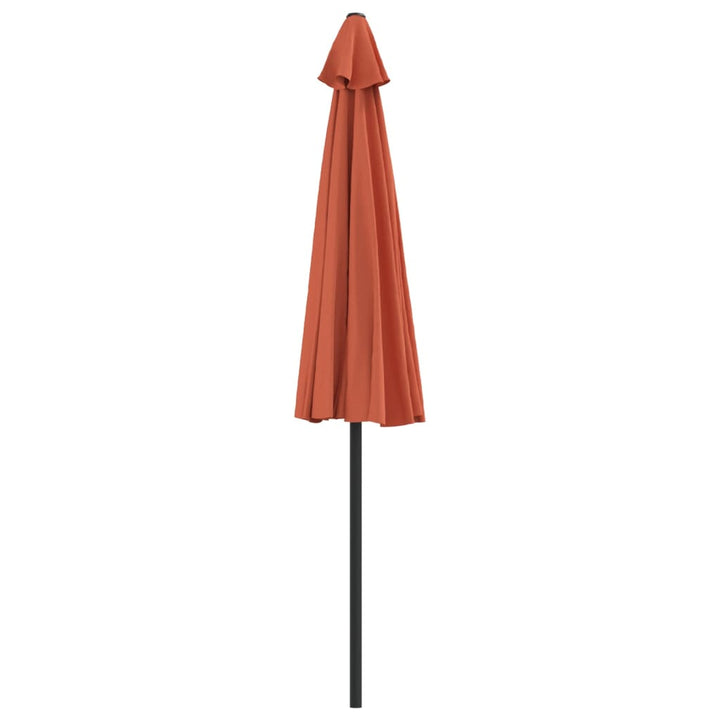 altanparasol med aluminiumsstang 270x144x222 cm halv terrakotta