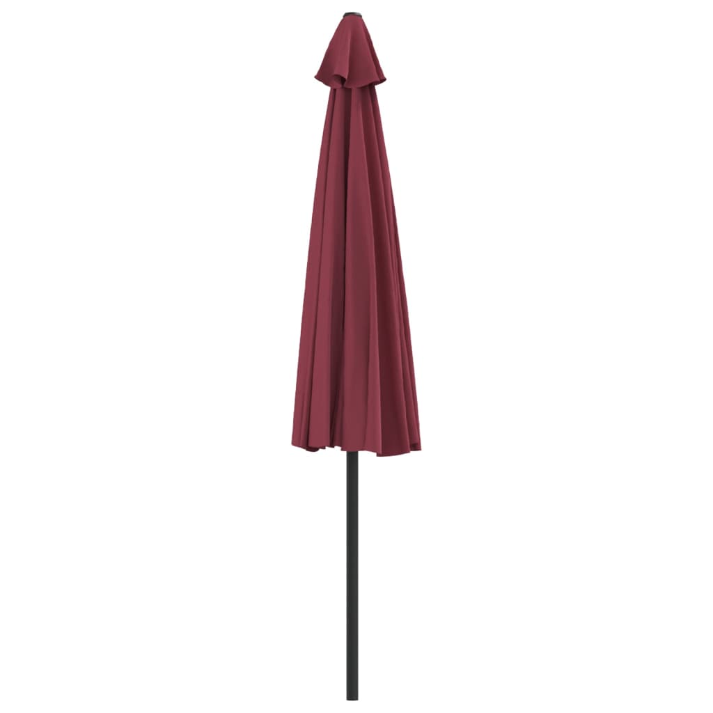 altanparasol med aluminiumsstang 300x155x223 cm halv bordeaux
