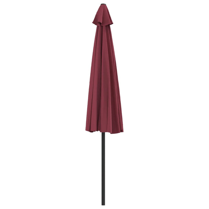 altanparasol med aluminiumsstang 300x155x223 cm halv bordeaux