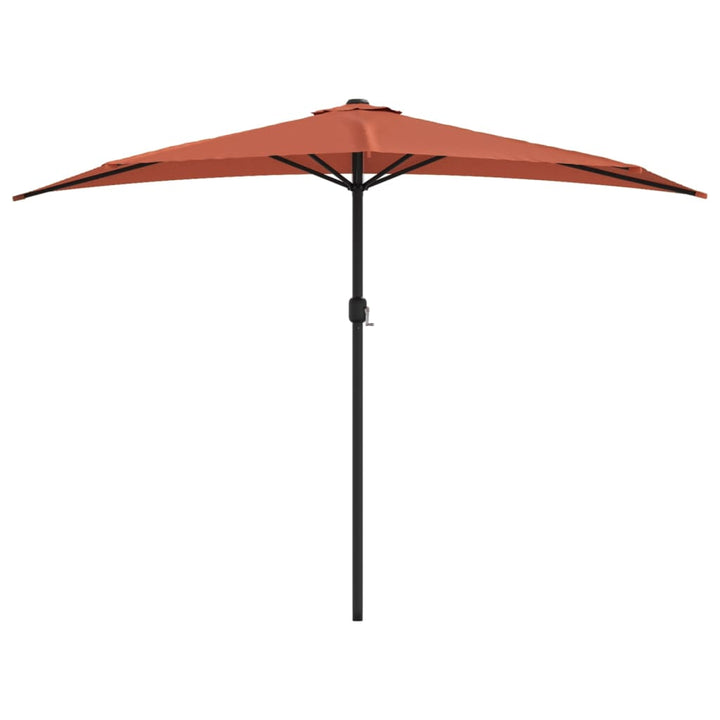 altanparasol med aluminiumsstang 300x155x223 cm halv terrakotta