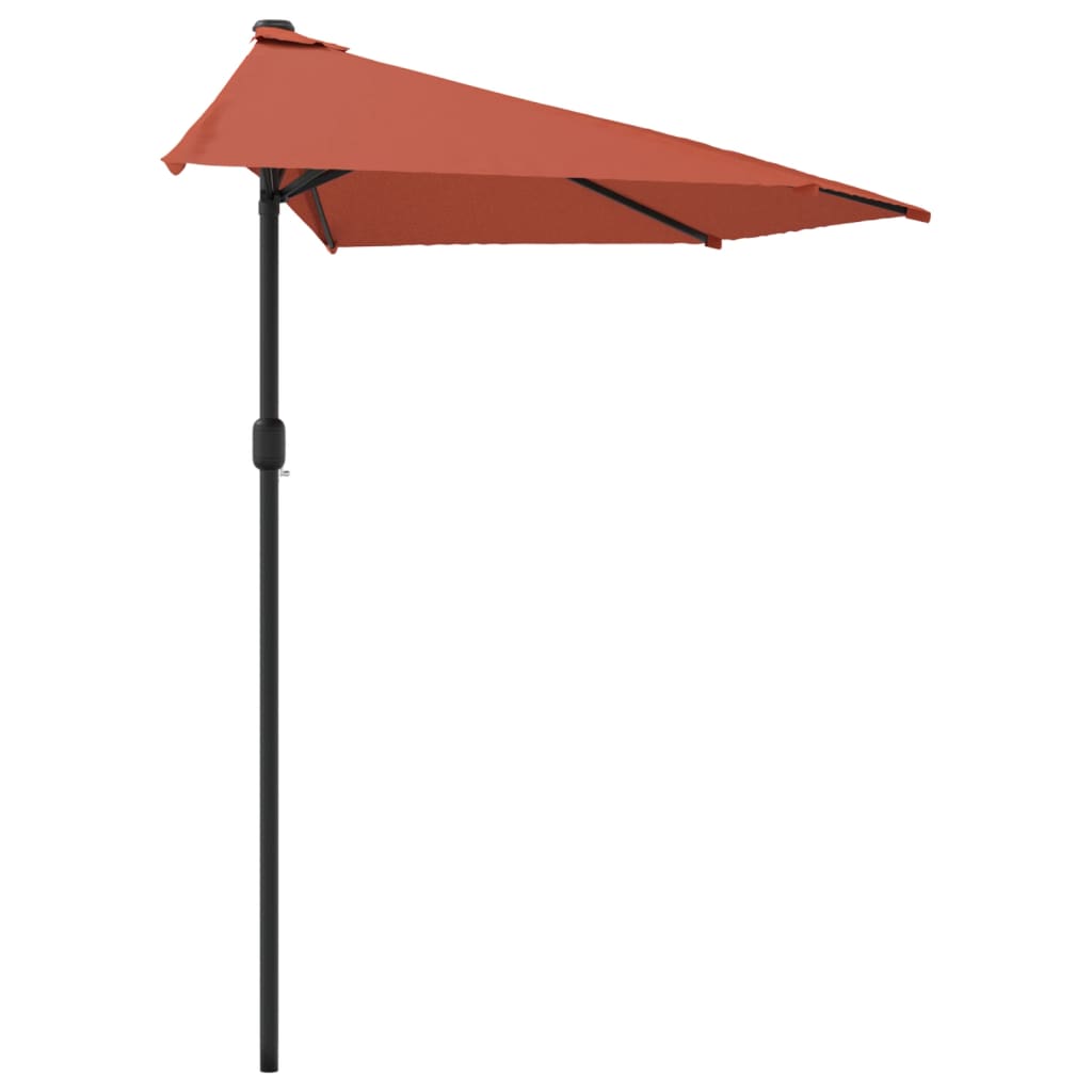 altanparasol med aluminiumsstang 300x155x223 cm halv terrakotta
