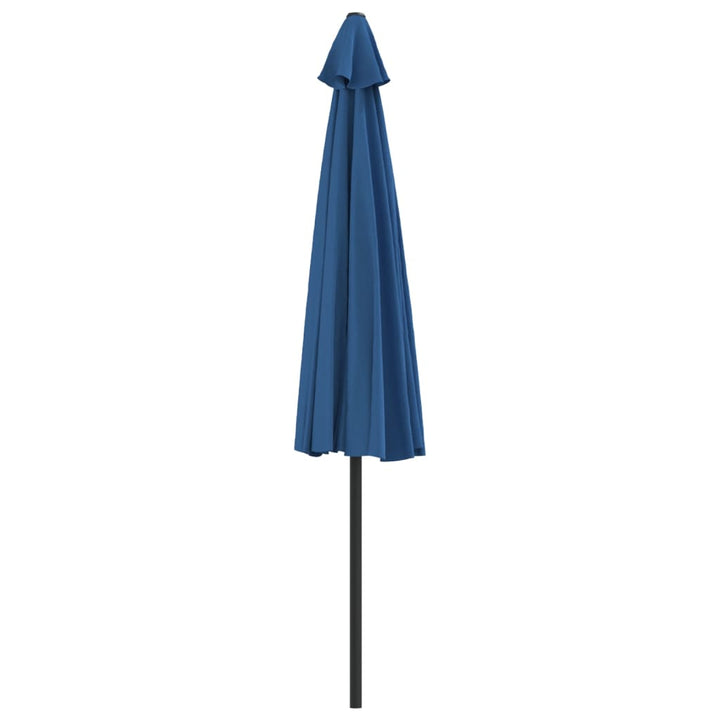 altanparasol med aluminiumsstang 300x155x223 cm halv blå