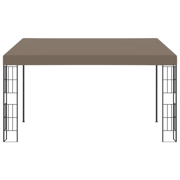 vægmonteret pavillon 4x3 m stof gråbrun