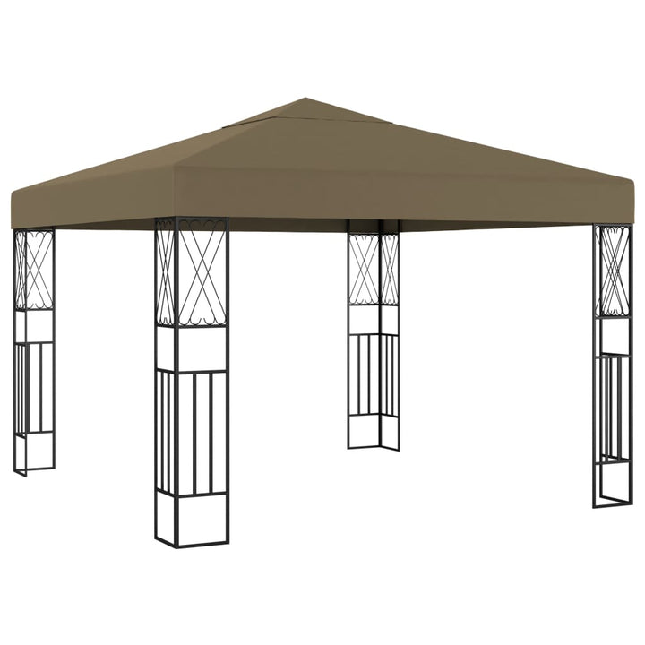 pavillon 3x3 m stof gråbrun