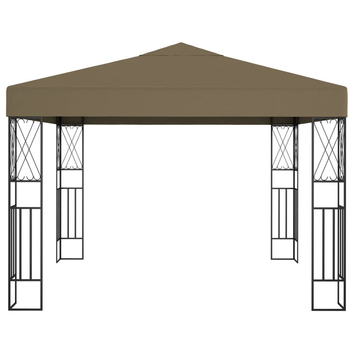 pavillon 3x3 m stof gråbrun