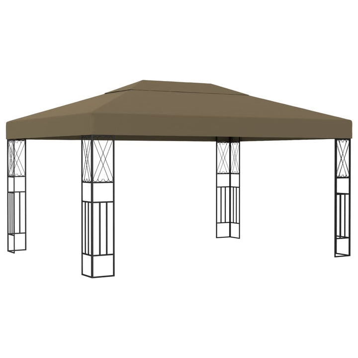 pavillon 3x4 m stof gråbrun