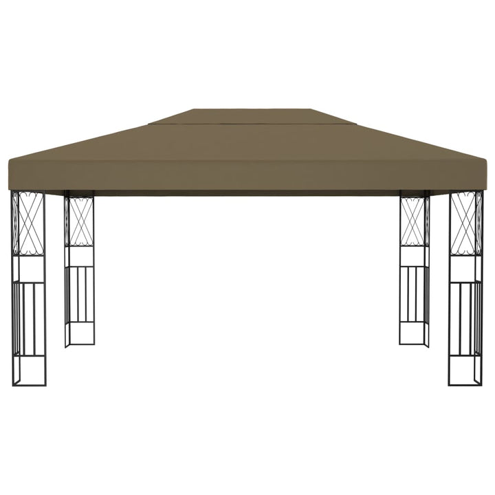 pavillon 3x4 m stof gråbrun