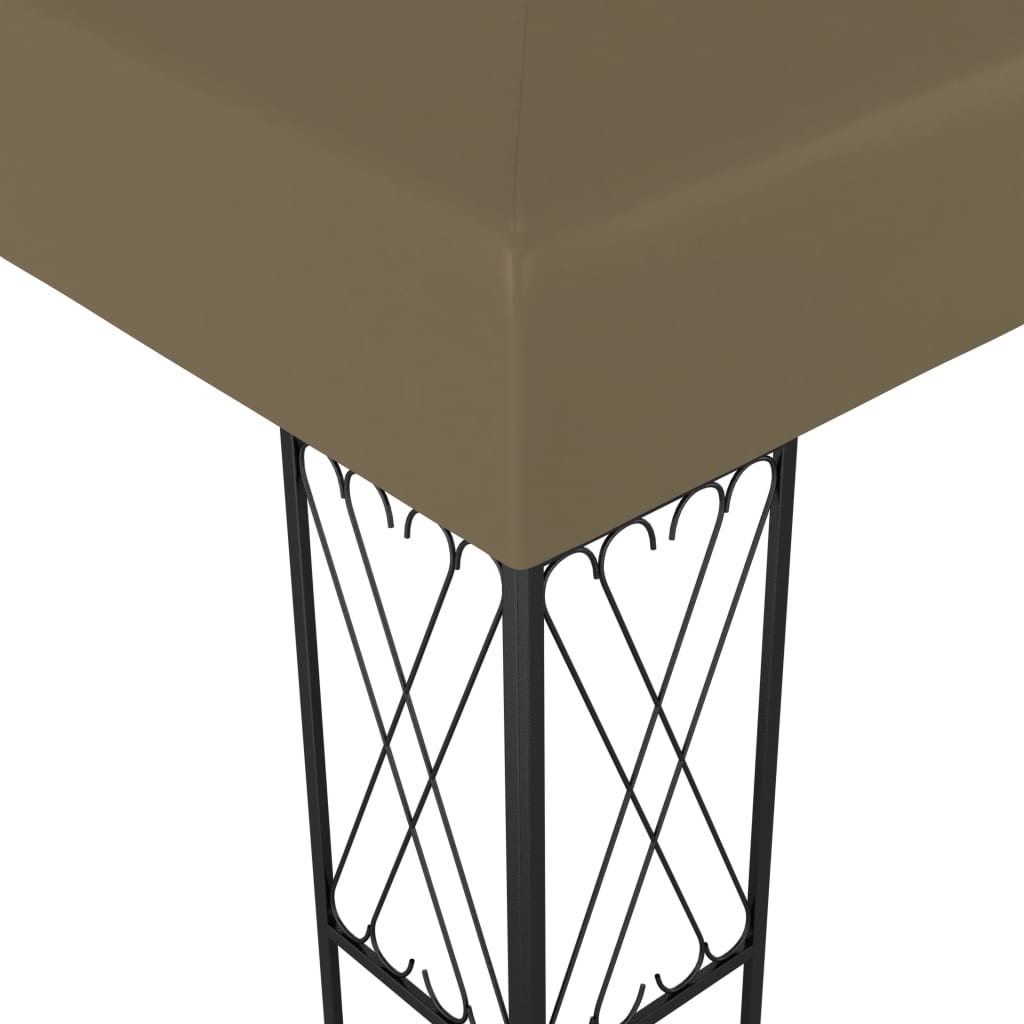 pavillon 3x4 m stof gråbrun