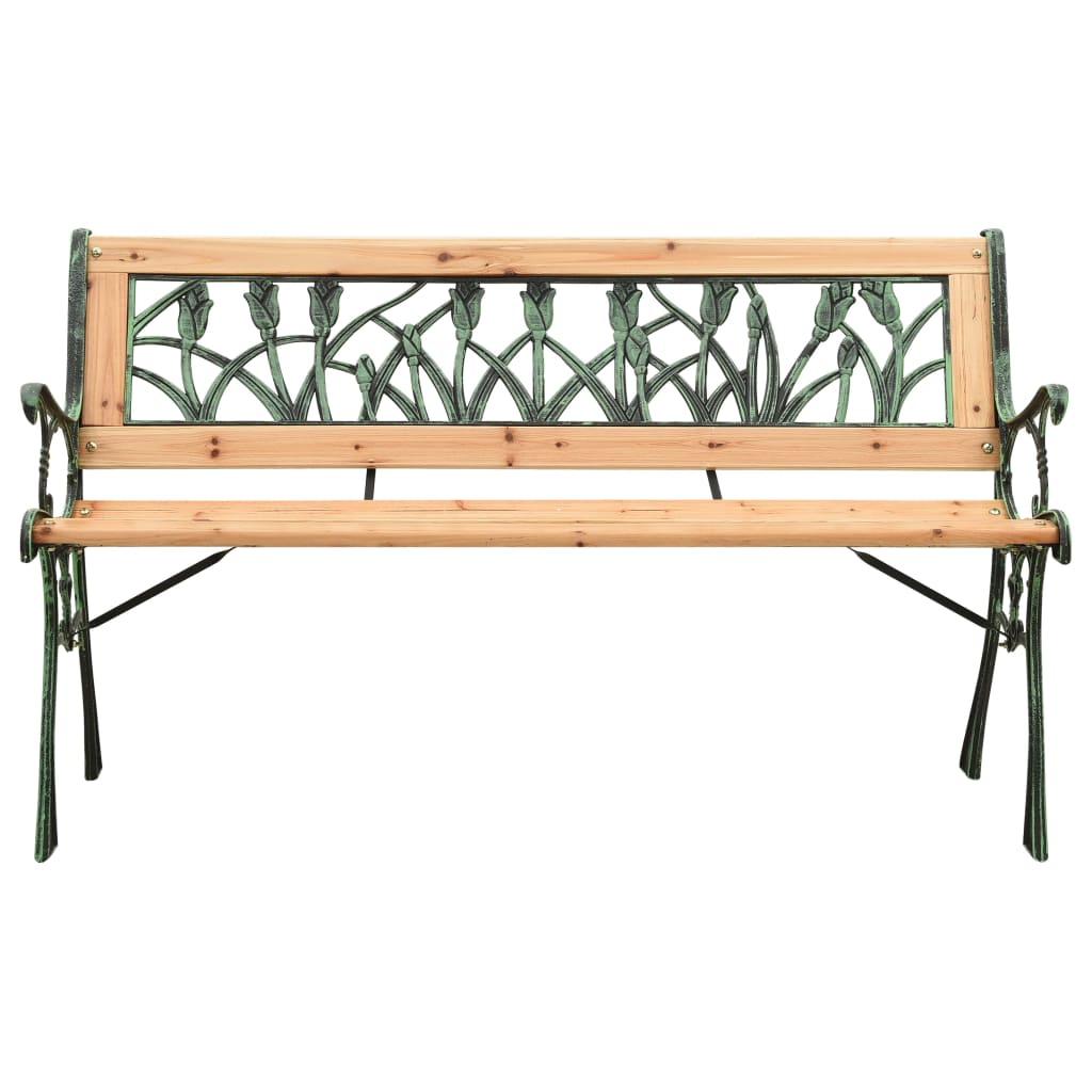 havebænk 122 cm støbejern og massivt grantræ