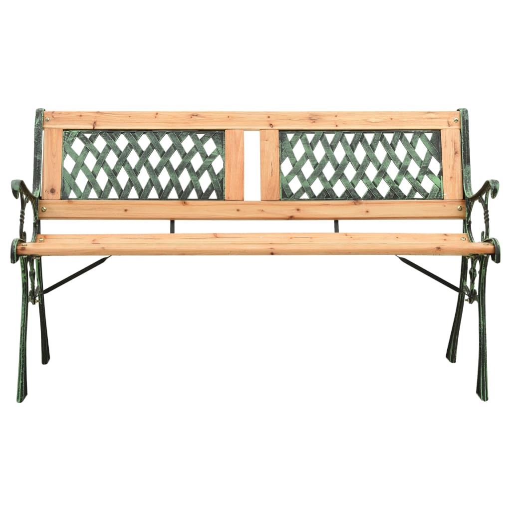 havebænk 122 cm støbejern og massivt grantræ