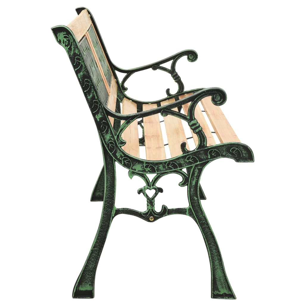 havebænk 122 cm støbejern og massivt grantræ
