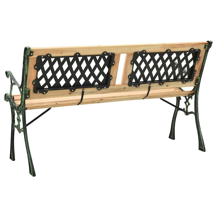 havebænk 122 cm støbejern og massivt grantræ
