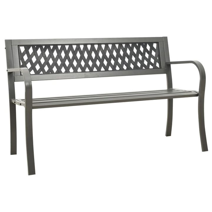 havebænk 125 cm stål grå