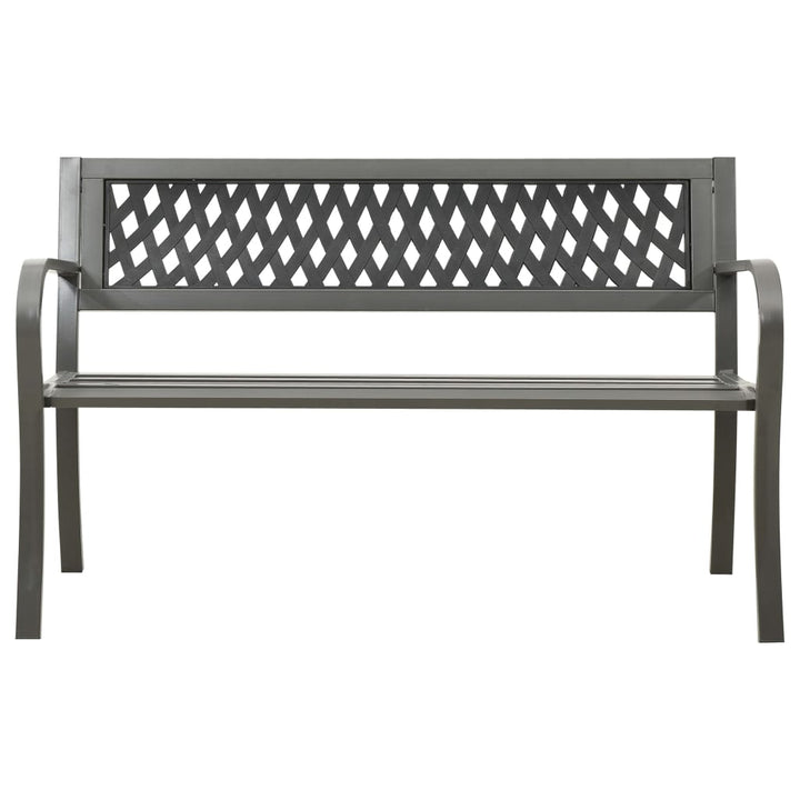 havebænk 125 cm stål grå