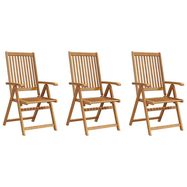 foldbare havestole 3 stk. massivt akacietræ