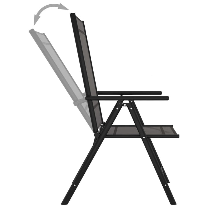 foldbare havestole 6 stk. textilene sort