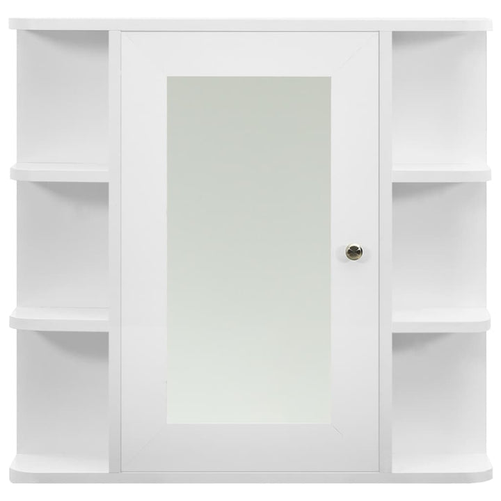 badeværelsesskab med spejl 66x17x63 cm MDF hvid