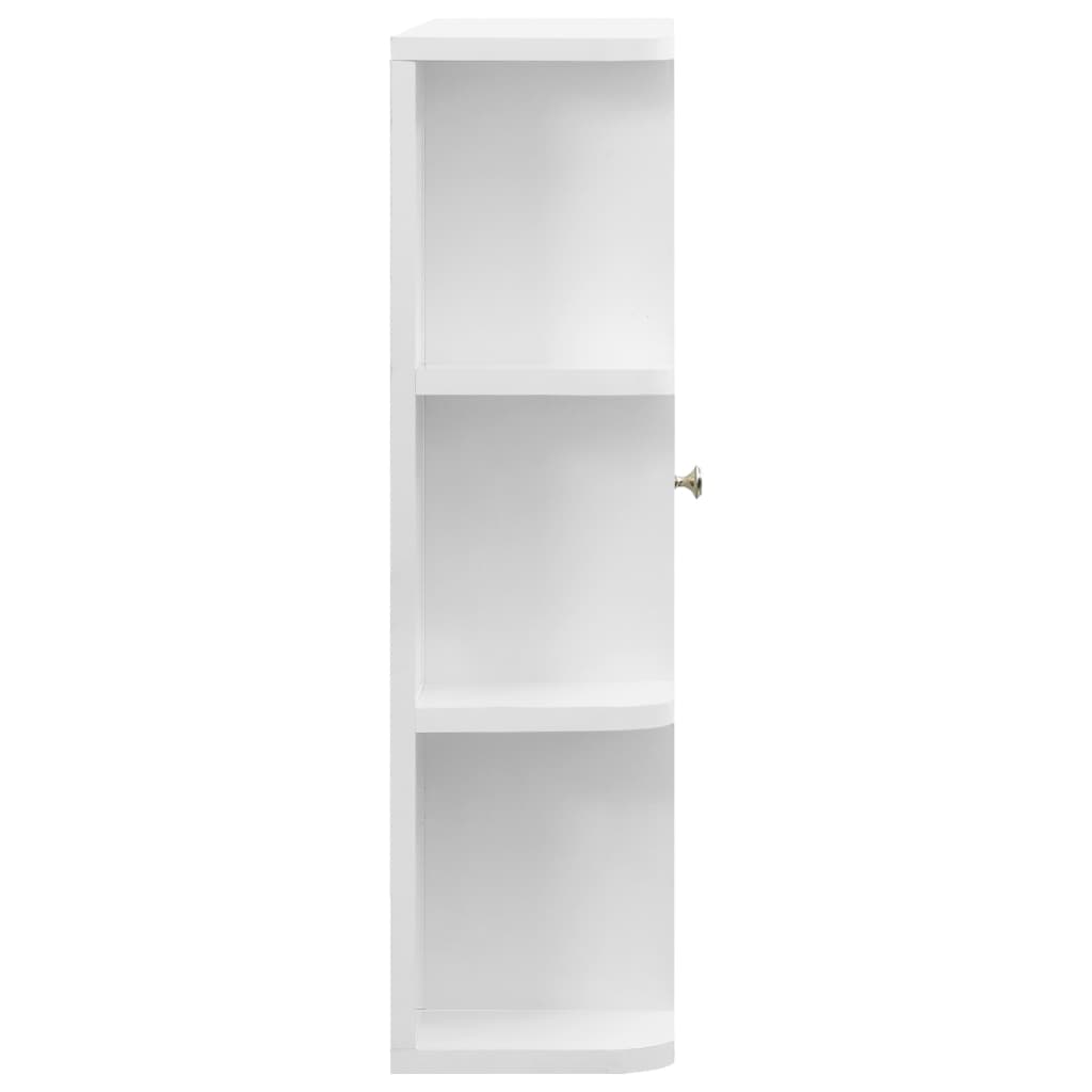 badeværelsesskab med spejl 66x17x63 cm MDF hvid