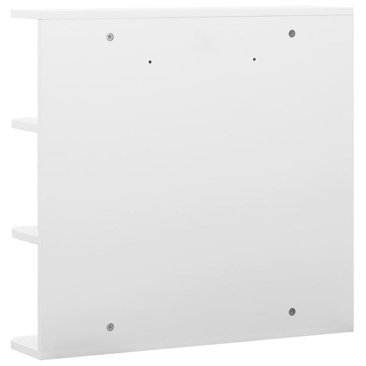 badeværelsesskab med spejl 66x17x63 cm MDF hvid