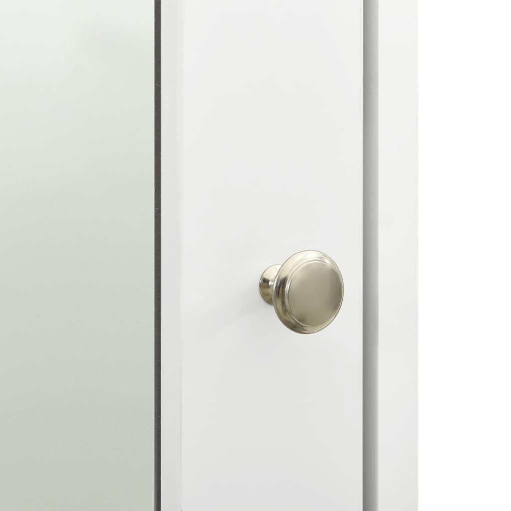 badeværelsesskab med spejl 66x17x63 cm MDF hvid