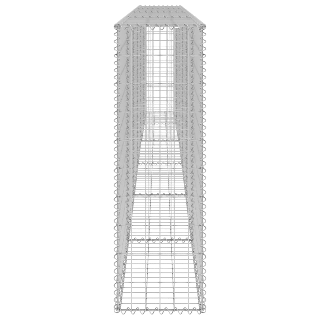 gabionvæg med dæksler 300x30x100 cm galvaniseret stål