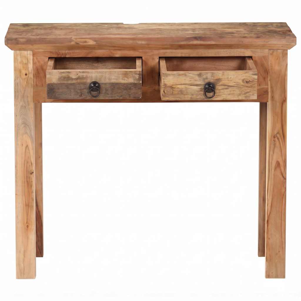 konsolbord 90,5x30x75 cm massivt akacietræ og genbrugstræ