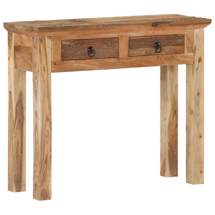 konsolbord 90,5x30x75 cm massivt akacietræ og genbrugstræ