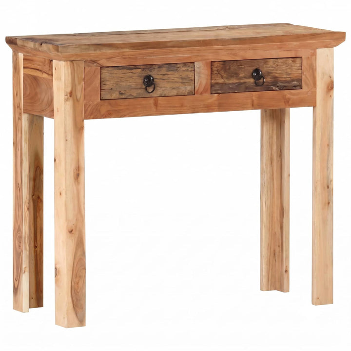 konsolbord 90,5x30x75 cm massivt akacietræ og genbrugstræ