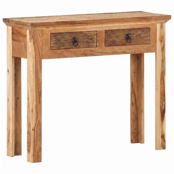 konsolbord 90,5x30x75 cm massivt akacietræ og genbrugstræ