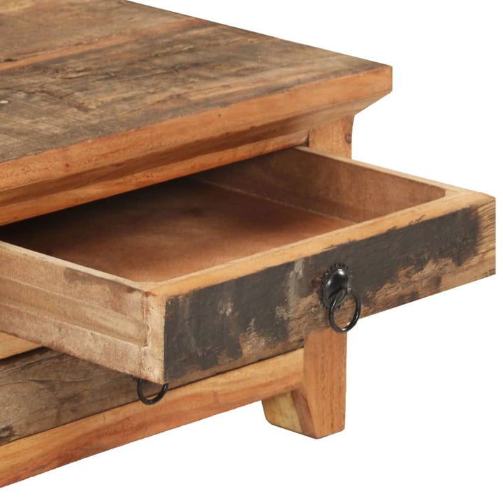 sofabord 90x50x31 cm massivt genbrugstræ