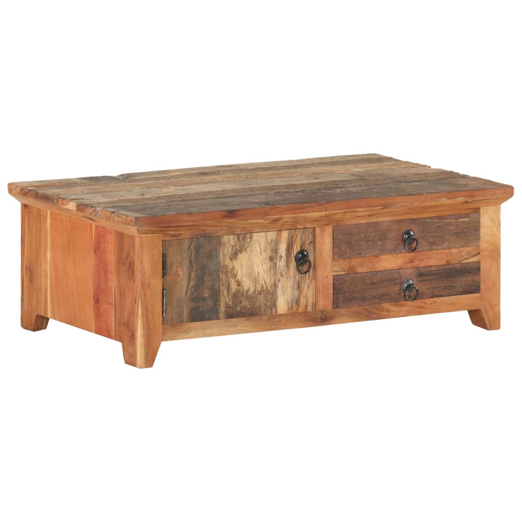 sofabord 90x50x31 cm massivt genbrugstræ