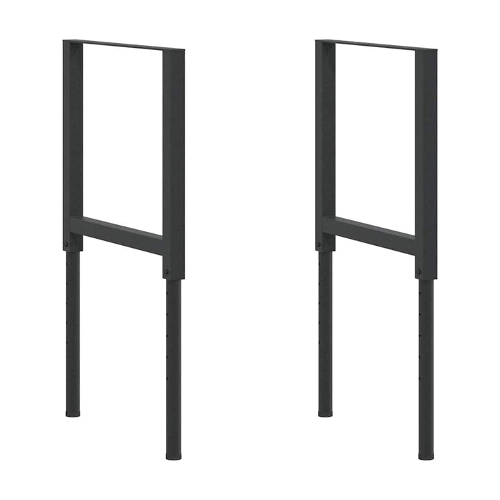 stel til arbejdsbænk 2 stk. 55x(69-95,5) cm metal sort