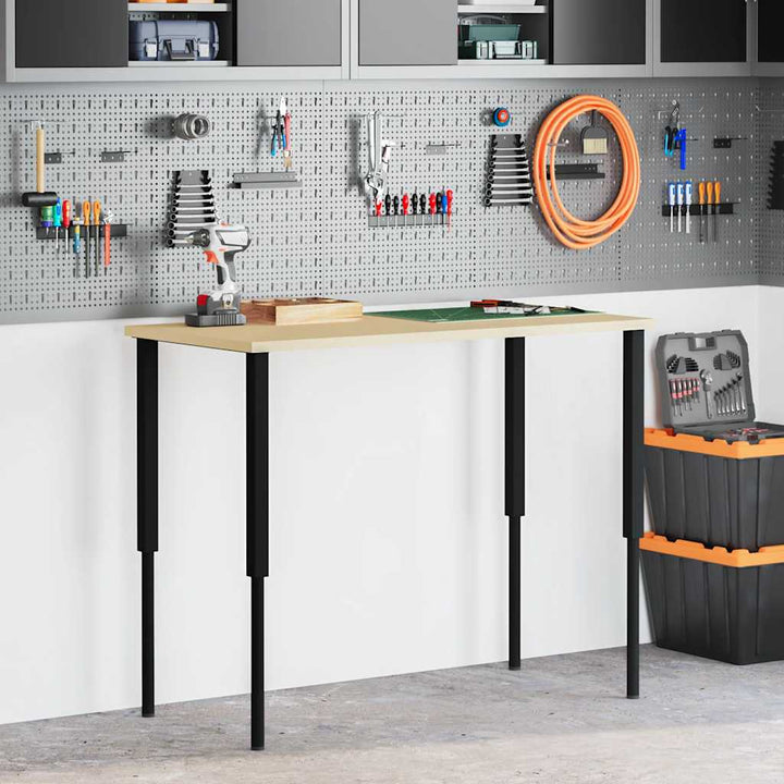 stel til arbejdsbænk 2 stk. 55x(69-95,5) cm metal sort