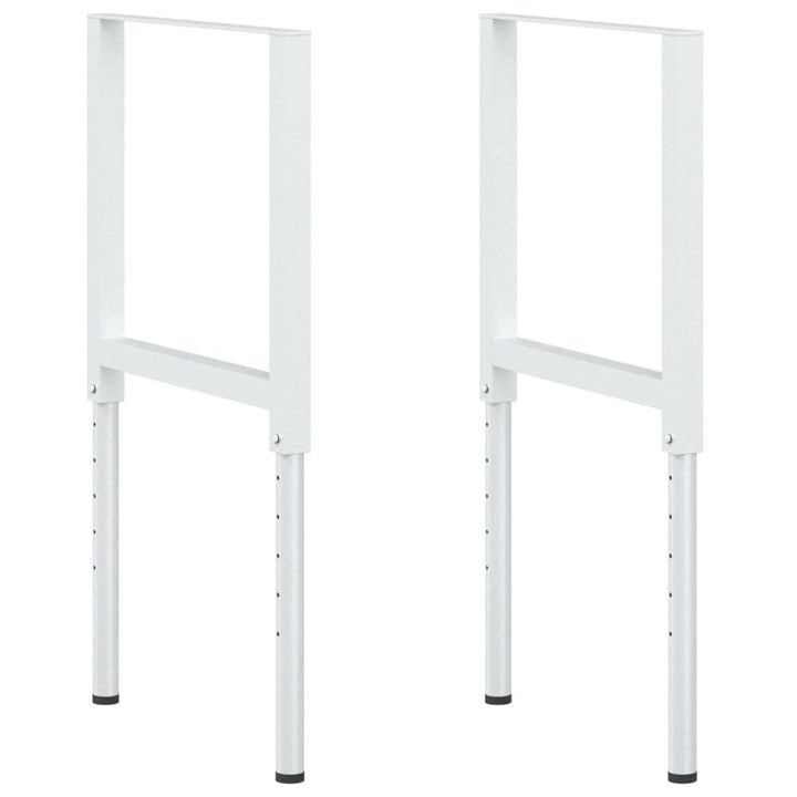 stel til arbejdsbænk 2 stk. 55x(69-95,5) cm metal grå