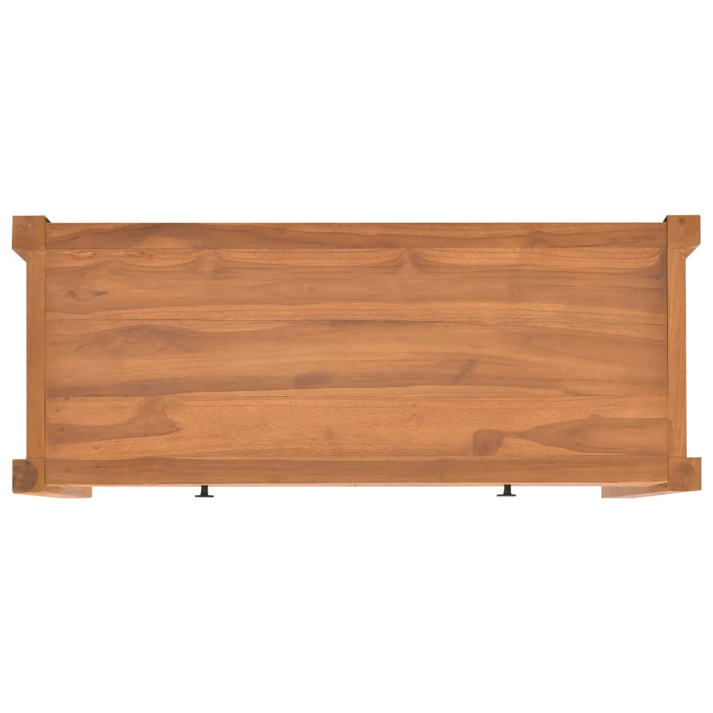 skrivebord med 2 skuffer 100x40x75 cm teaktræ