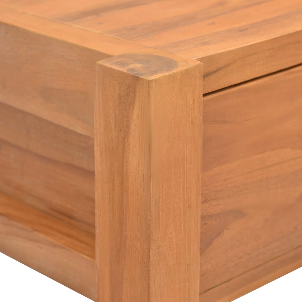 skrivebord med 2 skuffer 100x40x75 cm teaktræ