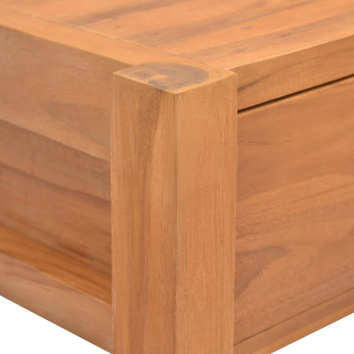 skrivebord med 2 skuffer 100x40x75 cm teaktræ