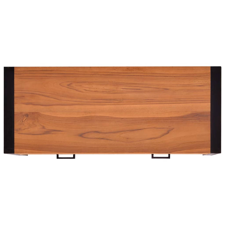 skrivebord med 2 skuffer 100x40x75 cm teaktræ
