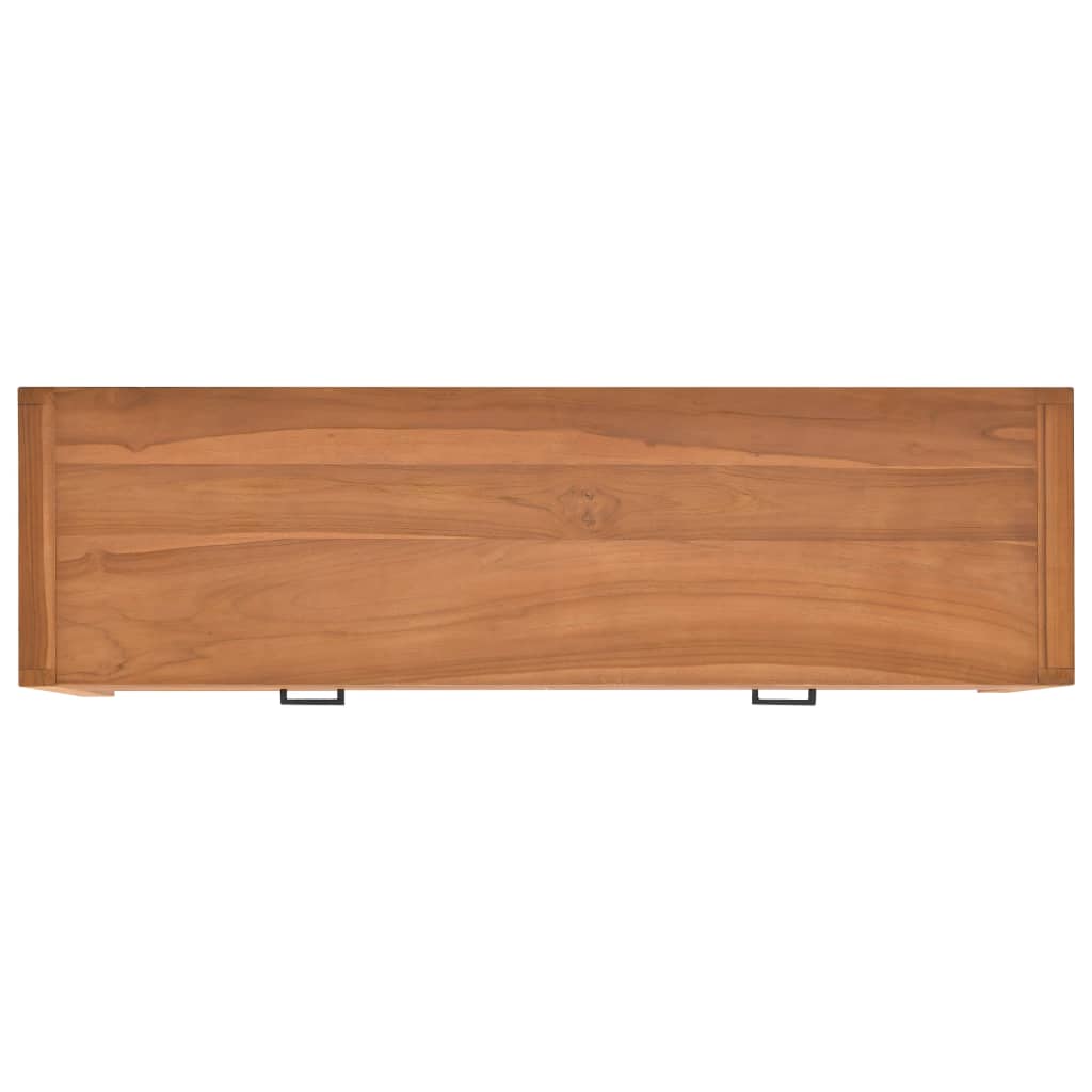 tv-bord 140x40x45 cm massivt teaktræ