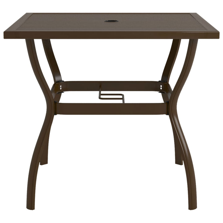 havebord 81,5x81,5x72 cm stål brun