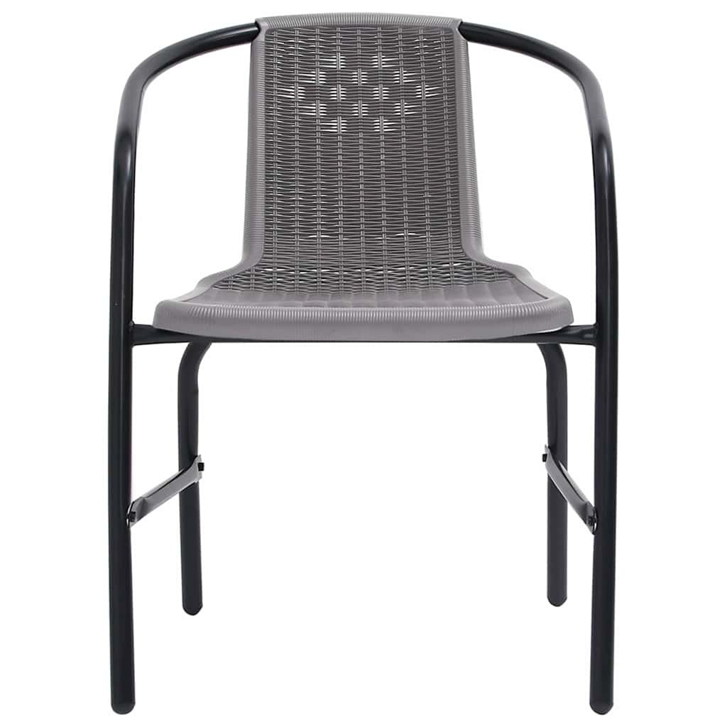 havestole 4 stk. 110 kg plastikrattan og stål