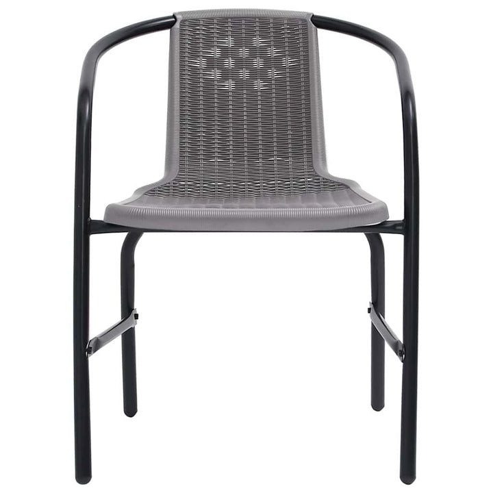 havestole 4 stk. 110 kg plastikrattan og stål