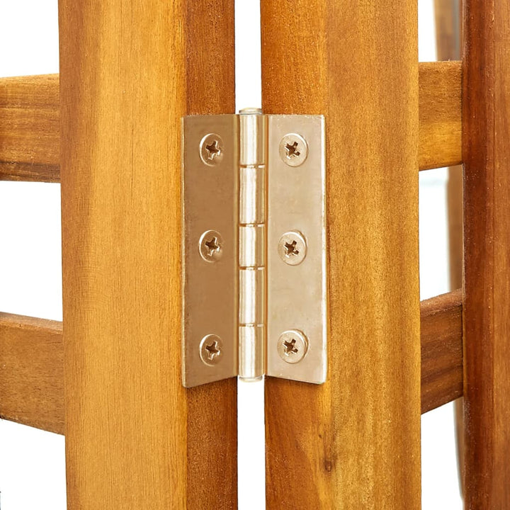 4-panels rumdeler 161x2x170 cm massivt akacietræ